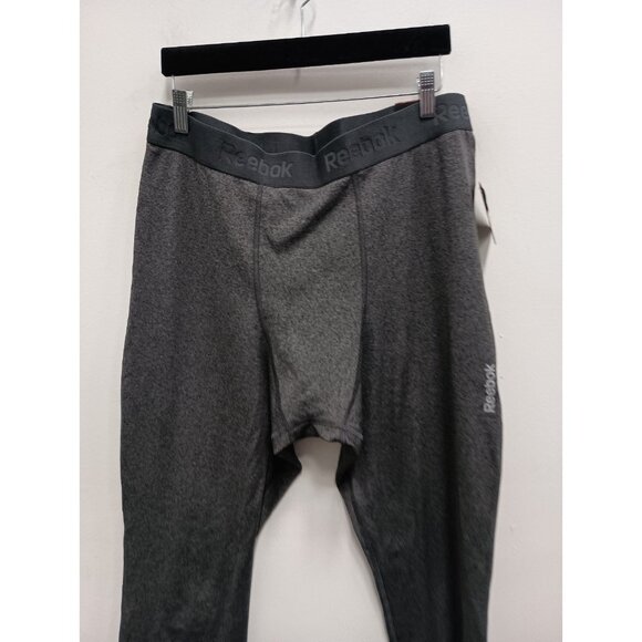 Reebook Mens Cold Weather Compression Tight XXL Dark Grey Heather Athletic Sport - Picture 2 of 9